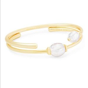 NWT Kendra Scott Amiya Cuff Bracelet Set In Pearl